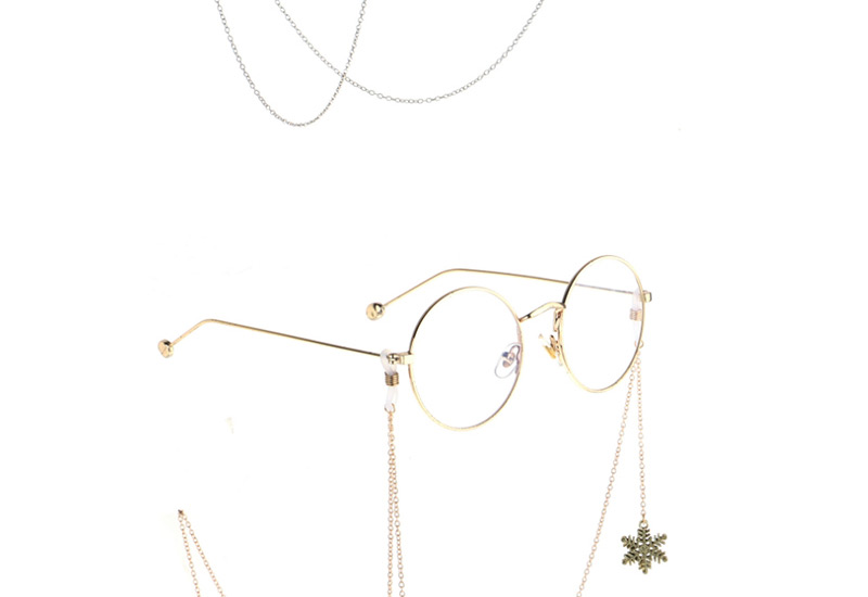 Fashion Silver Non-slip Metal Christmas Snowflake Glasses Chain,Sunglasses Chain