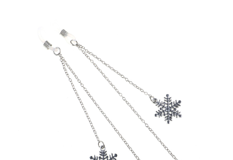 Fashion Silver Non-slip Metal Christmas Snowflake Glasses Chain,Sunglasses Chain