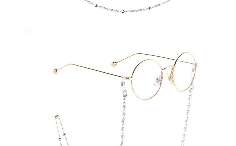Fashion Silver Pearl Chain Beads Not Faded Glasses Chain,Sunglasses Chain