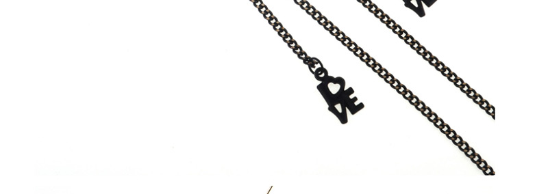 Fashion Black Hanging Neck Letter Love Chain,Sunglasses Chain