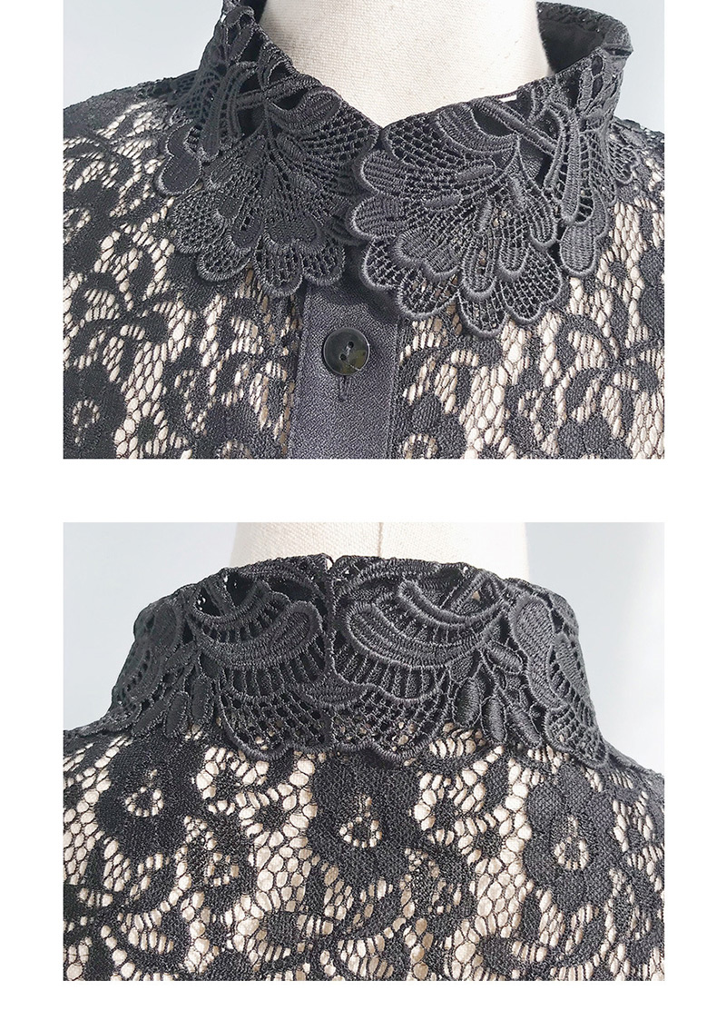 Fashion Lace Flower C Black Flower Lace Fake Collar,Thin Scaves