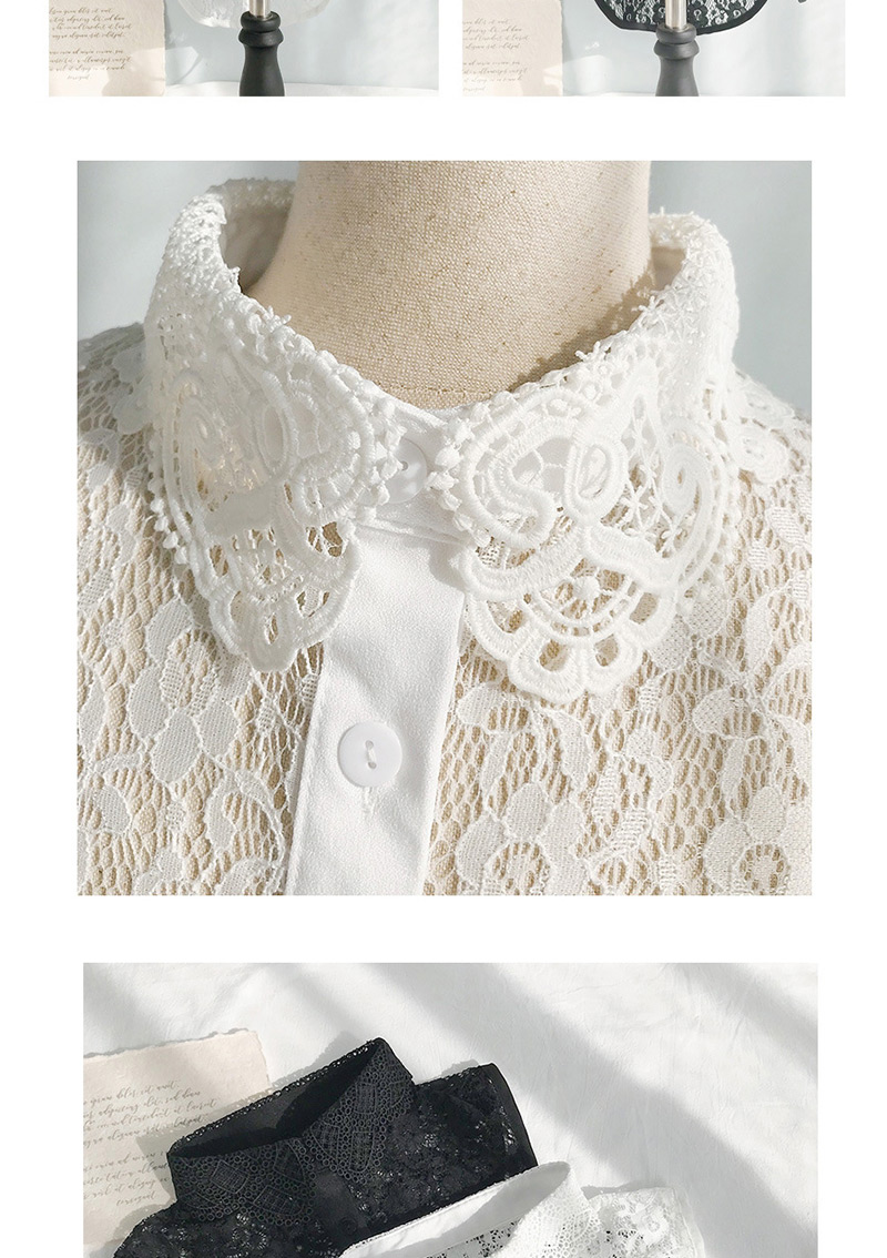 Fashion Lace Flowers D Black Flower Lace Fake Collar,Thin Scaves