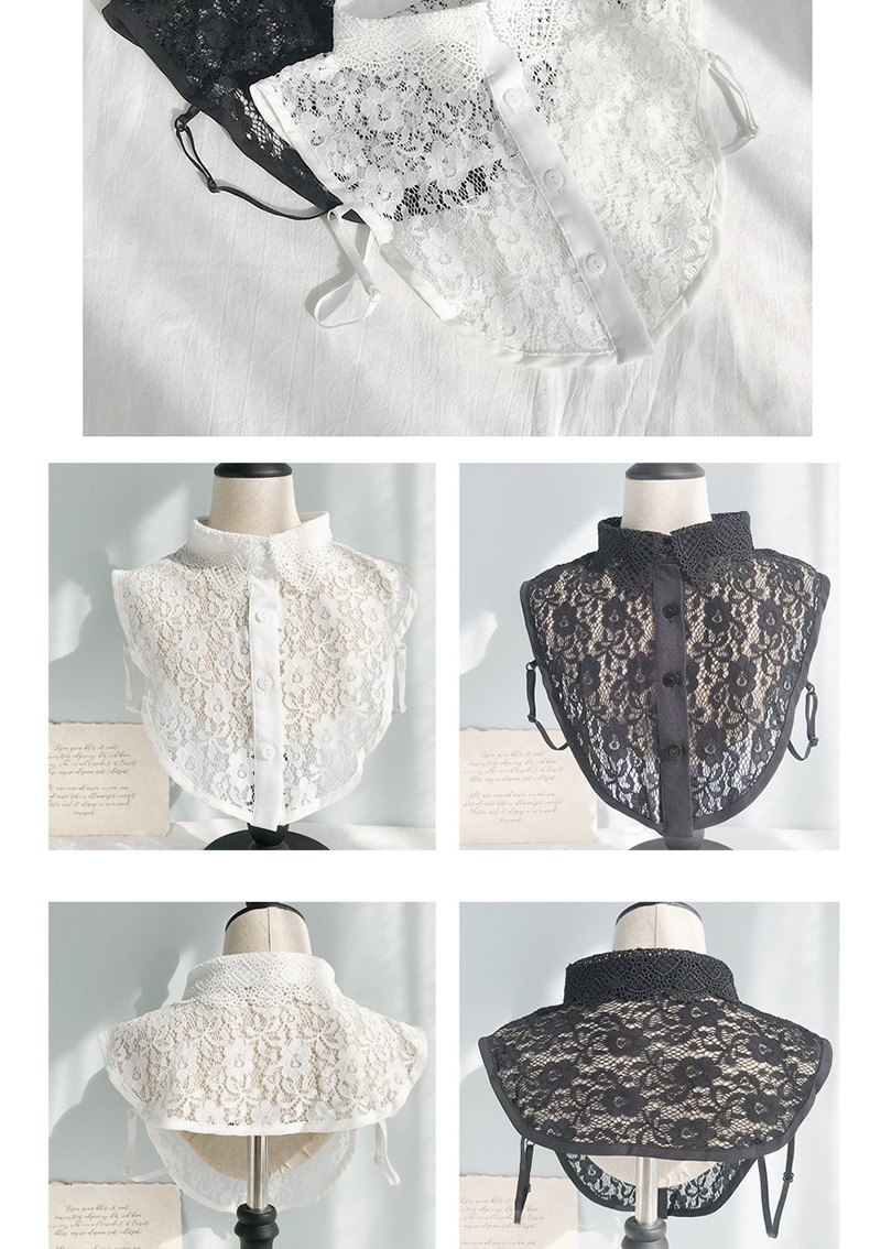 Fashion Lace Flower B Black Flower Lace Fake Collar,Thin Scaves