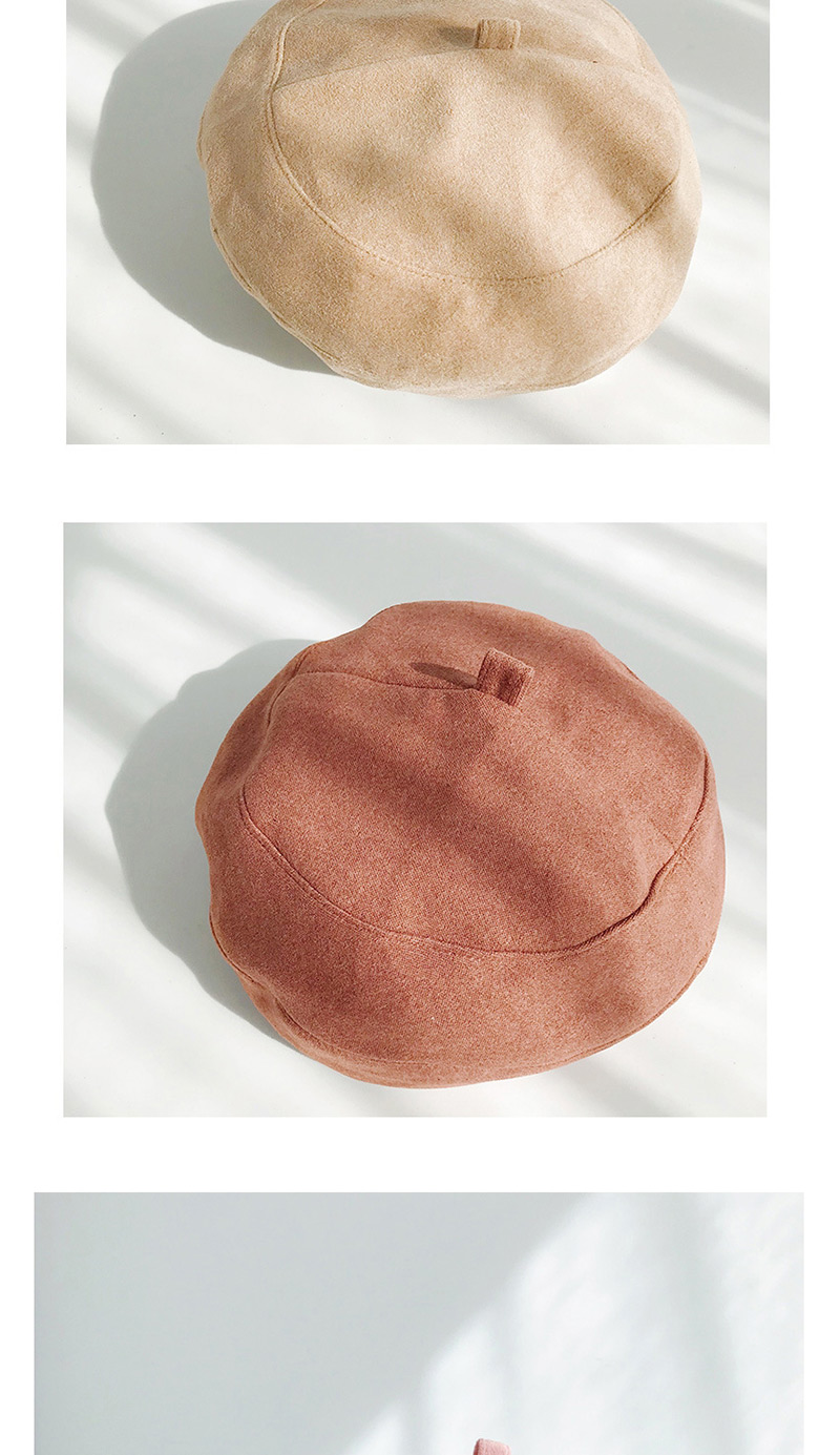 Fashion Stitched Suede Camel Suede Beret,Beanies&Others