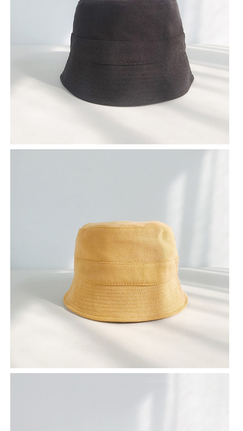 Fashion Fine Corduroy Bucket Cap Yellow Short Fisherman Hat,Beanies&Others