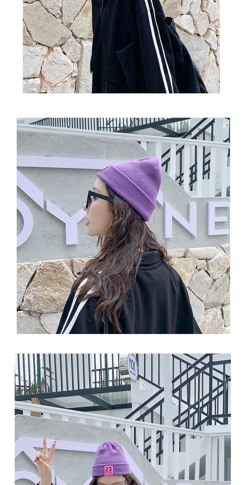 Fashion 23 Labeled Phosphor Pointed 23 Labeling Knitted Wool Cap,Knitting Wool Hats