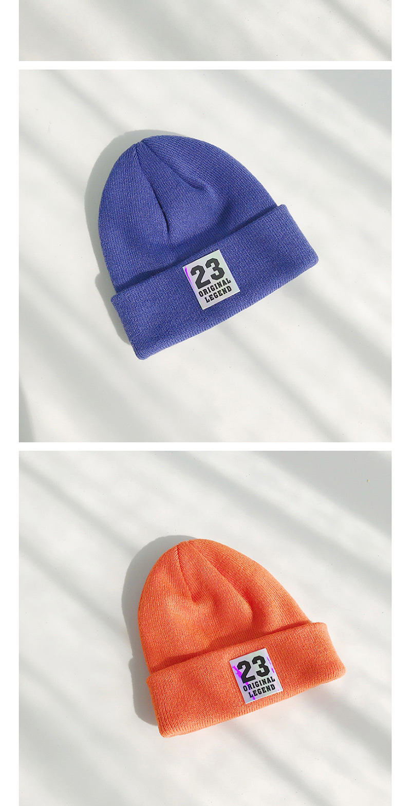 Fashion 23 Labeling Orange Pointed 23 Labeling Knitted Wool Cap,Knitting Wool Hats