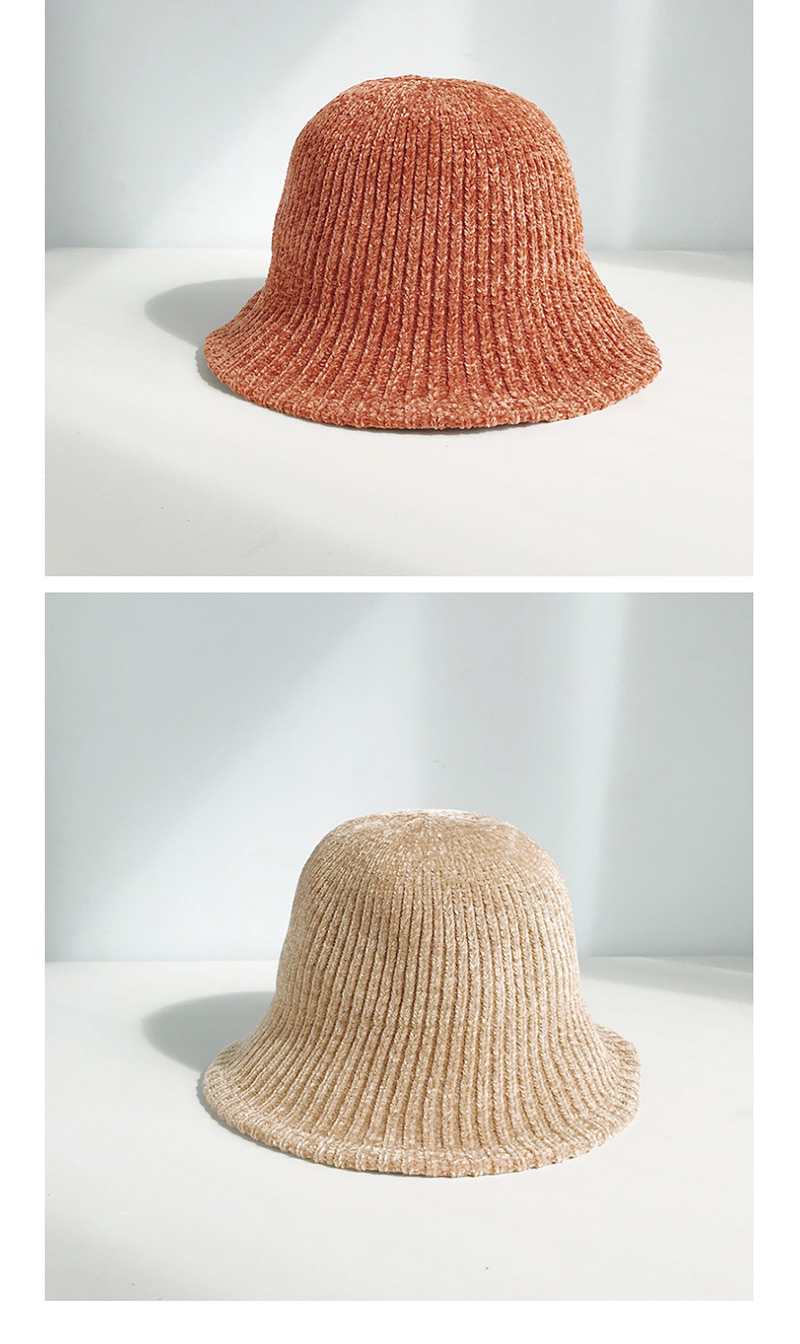Fashion Thin Strip Of Chenille Beige Chenille Wool Cap,Knitting Wool Hats