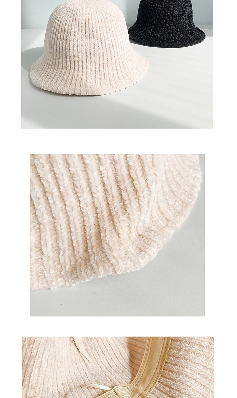 Fashion Thin Strip Chenille Turmeric Chenille Wool Cap,Knitting Wool Hats