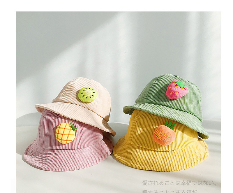 Fashion Carrot Turmeric Corduroy Three-dimensional Fruit Baby Fisherman Hat,Sun Hats