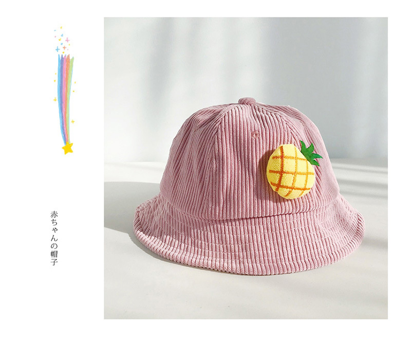 Fashion Pineapple Purple Corduroy Three-dimensional Fruit Baby Fisherman Hat,Sun Hats