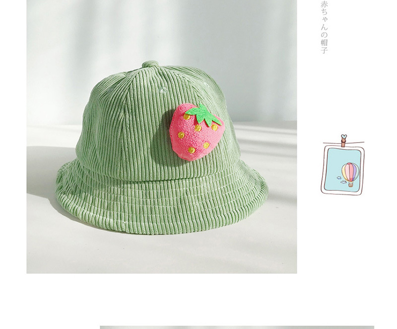 Fashion Kiwi Beige Corduroy Three-dimensional Fruit Baby Fisherman Hat,Sun Hats