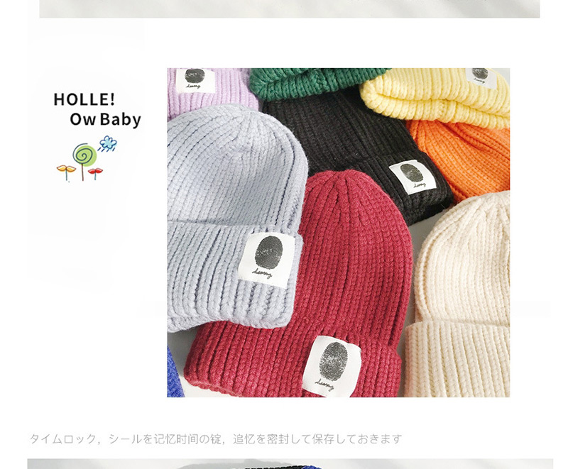 Fashion Handprinted Cloth-knitted Baby Wool Hat,Children