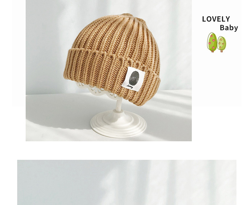 Fashion Handprinted Camel Cloth-knitted Baby Wool Hat,Children