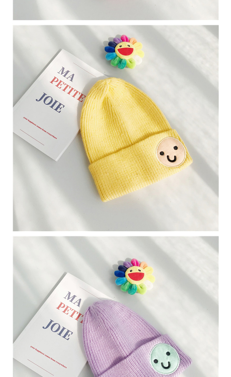 Fashion Doll Smiley Yellow Funny Smiley Wool Cap,Knitting Wool Hats