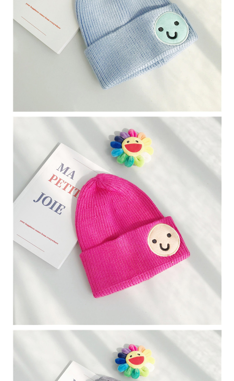 Fashion Doll Smiley Pink Funny Smiley Wool Cap,Knitting Wool Hats