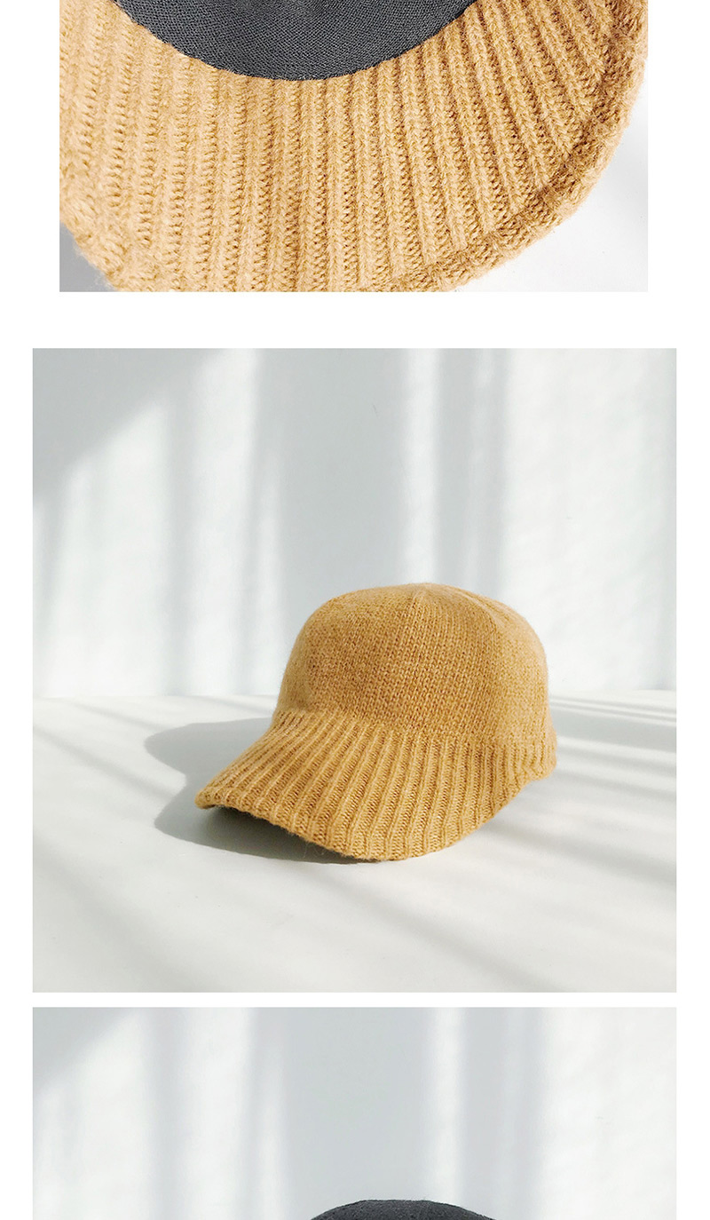 Fashion Wool Knit Black Knitted Wool Baseball Cap,Knitting Wool Hats