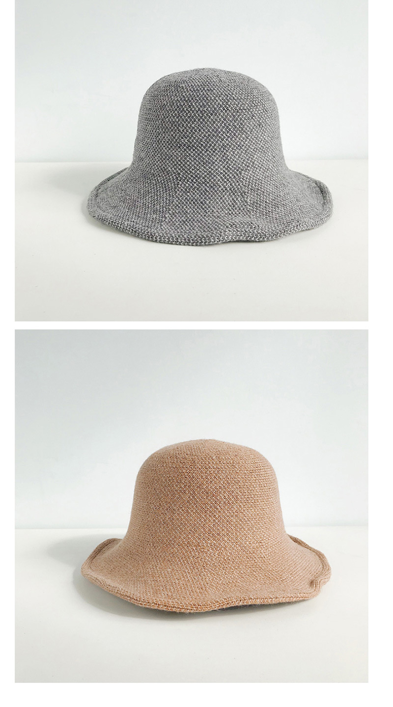 Fashion Two-tone Knit Black Ash Wool Knit Fisherman Hat,Beanies&Others
