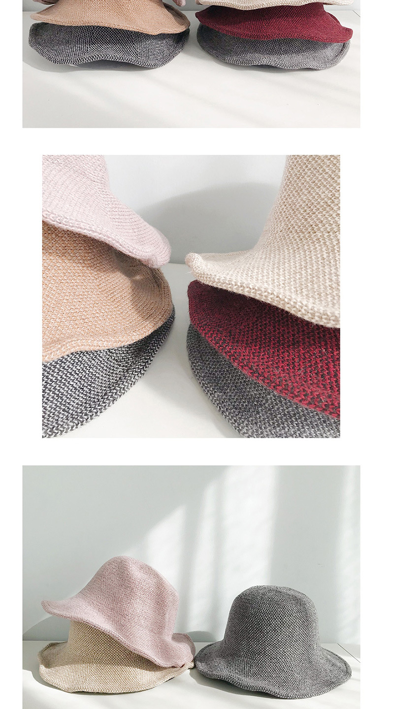 Fashion Two-tone Knit Wool Knit Fisherman Hat,Beanies&Others