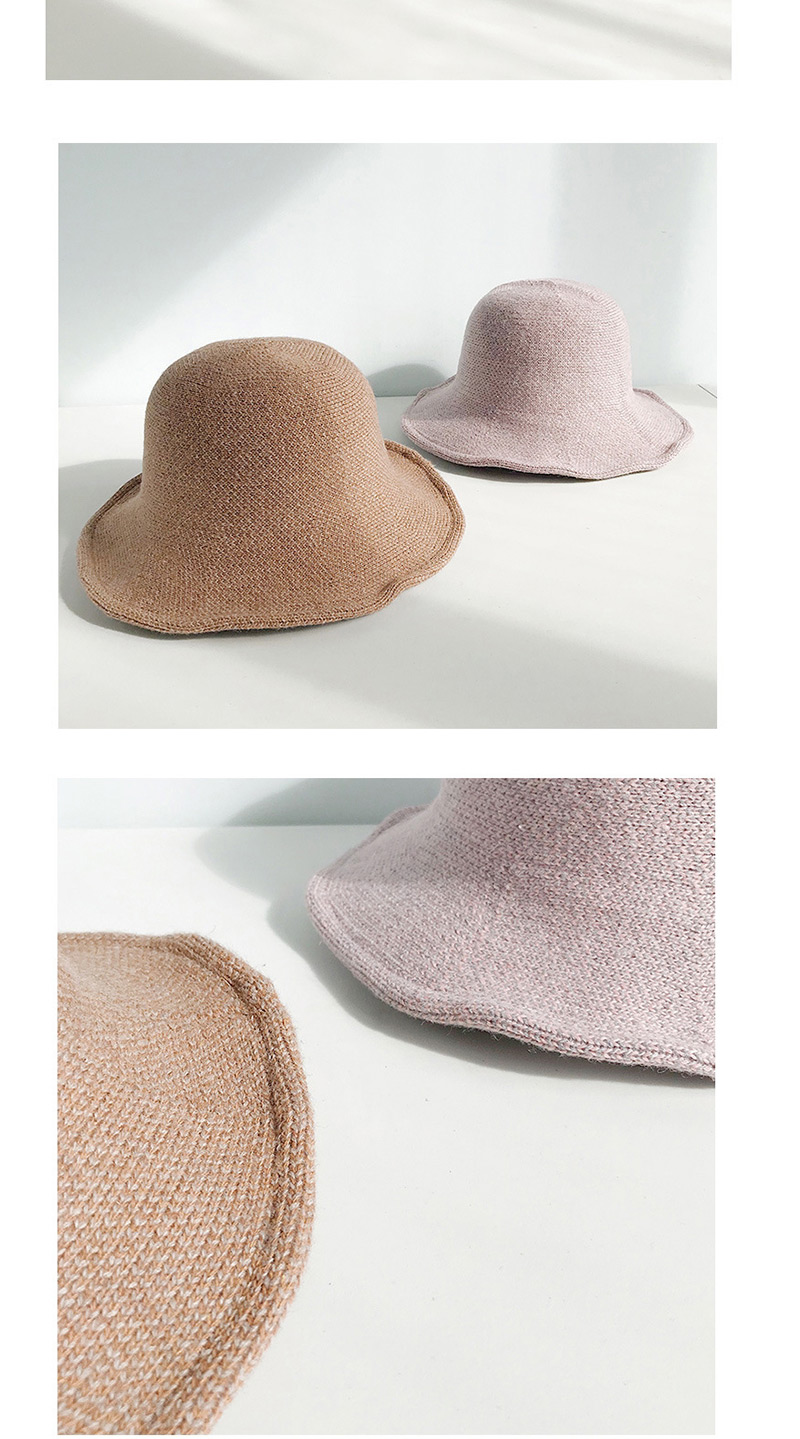 Fashion Two-tone Knit Beige Wool Knit Fisherman Hat,Beanies&Others