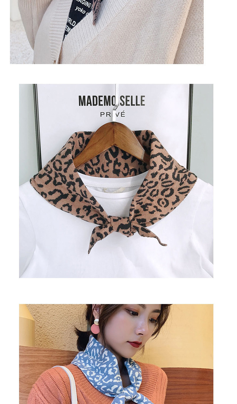 Fashion Leopard-print Diamond Towel Black Rice Knitted Color Triangle,Thin Scaves