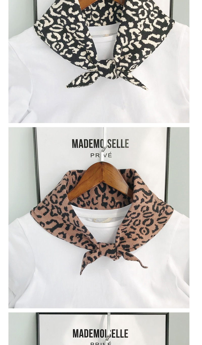 Fashion Leopard-print Diamond Coffee Knitted Color Triangle,Thin Scaves