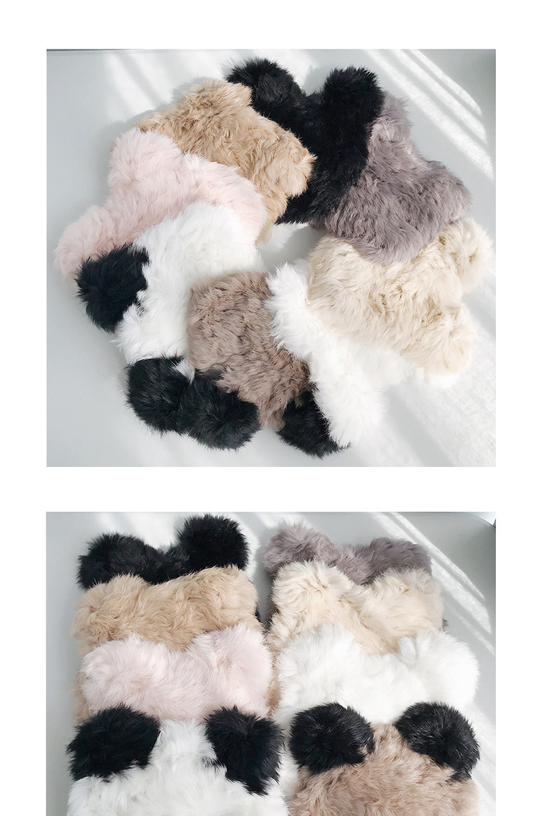 Fashion Rabbit Fur Panda Hat Black Cat Ear Knit Wool Cap,Knitting Wool Hats
