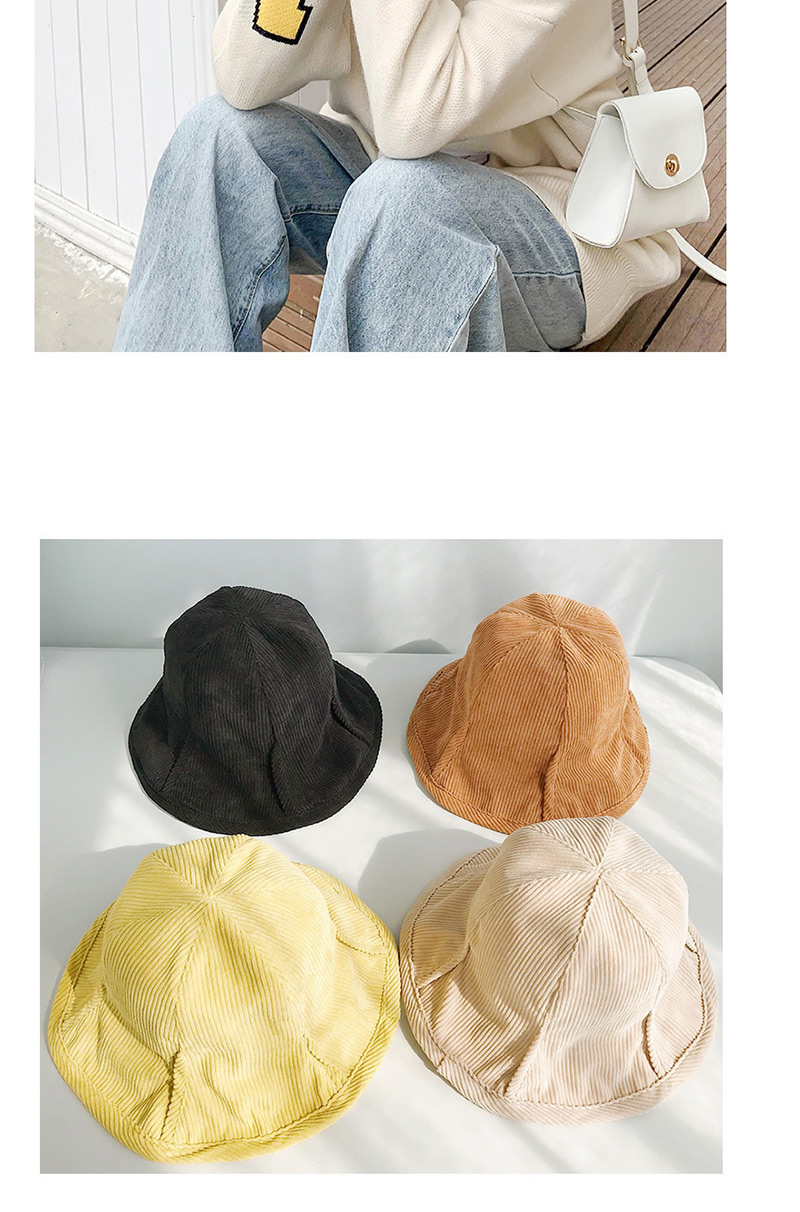 Fashion Corduroy Double-sided Camel Corduroy Pit Strips On Both Sides Wearing Fisherman Hats,Sun Hats