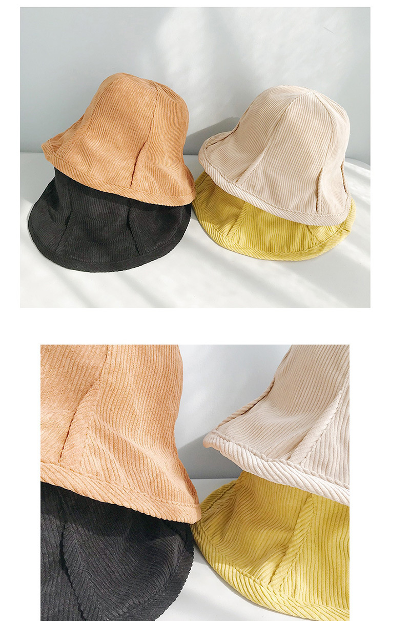 Fashion Corduroy Double-sided Black Corduroy Pit Strips On Both Sides Wearing Fisherman Hats,Sun Hats