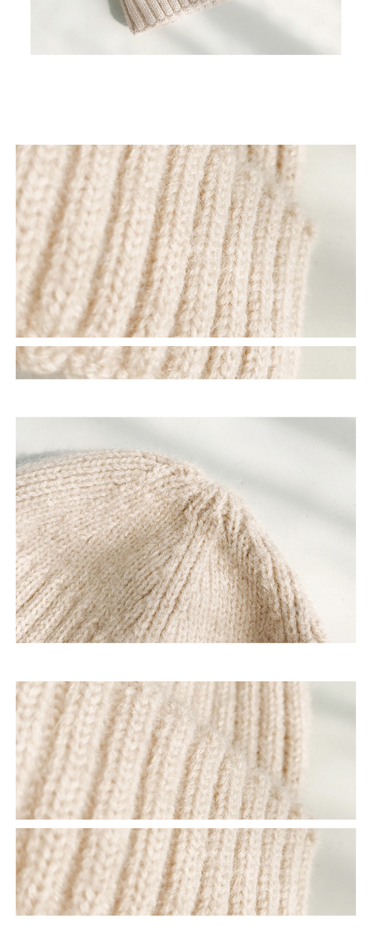 Fashion Short Mohair Grey Knitted Wool Cap,Knitting Wool Hats
