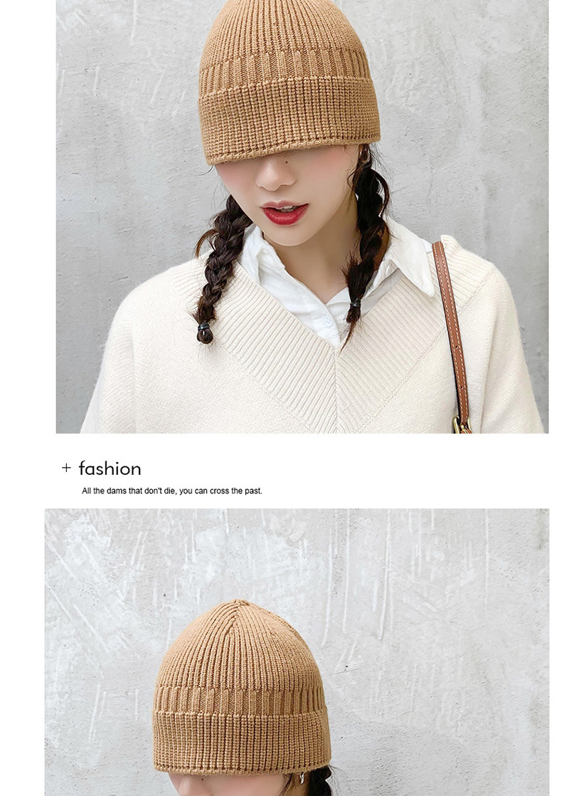 Fashion Wool Bucket Cap Dark Brown Knit Fisherman Hat,Knitting Wool Hats