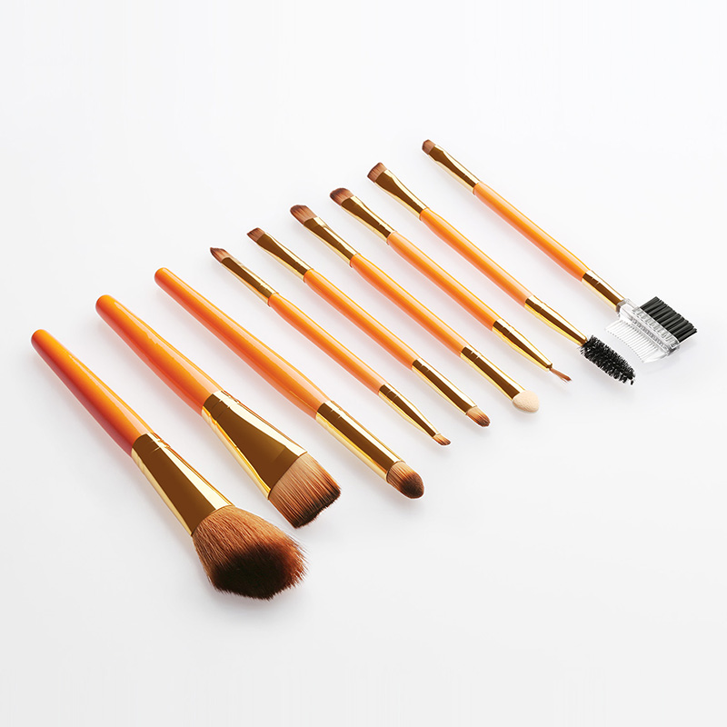 Fashion Orange 9 Stick Makeup Brush,Beauty tools
