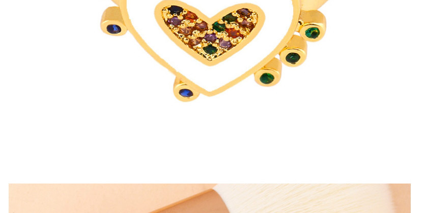 Fashion Red Copper Plated Gold Drop Love Heart Ring,Rings