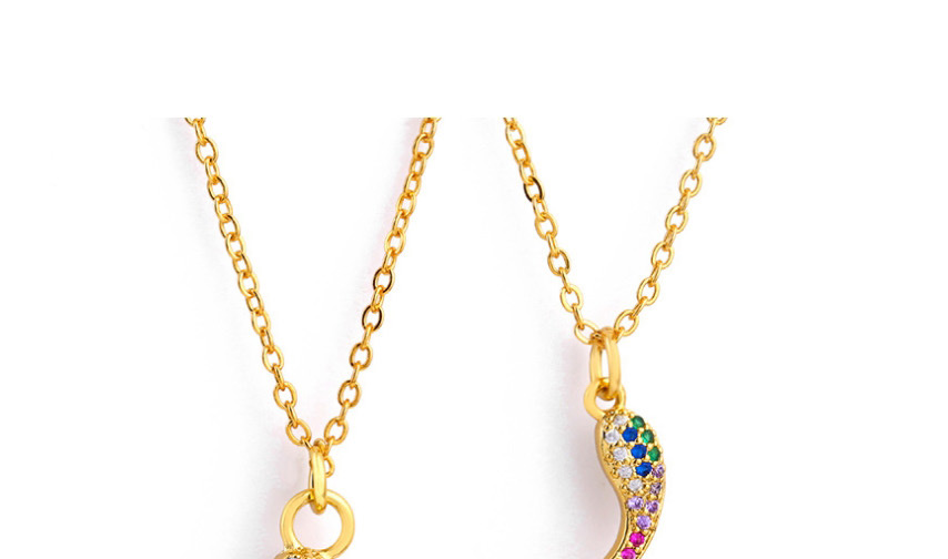 Fashion Golden Snake Diamond-shaped Snake Necklace,Necklaces
