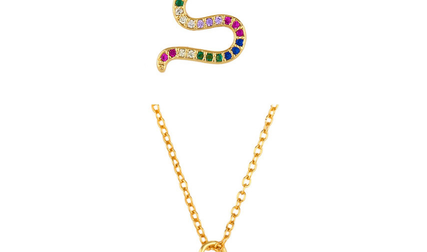 Fashion Colored Snake Diamond-shaped Snake Necklace,Necklaces