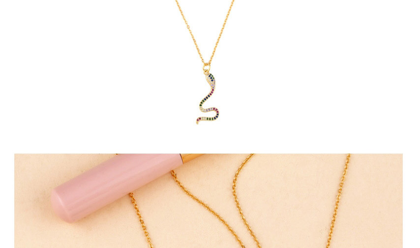Fashion Colored Snake Diamond-shaped Snake Necklace,Necklaces