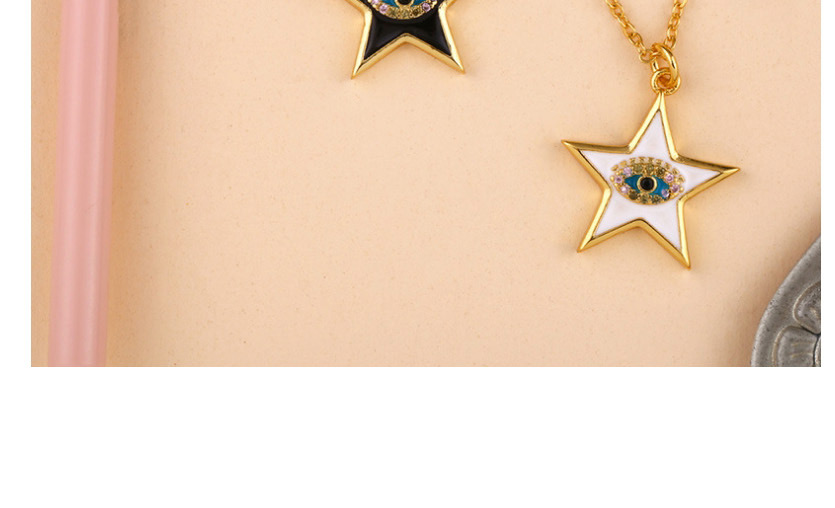 Fashion Black Pentagram Star Oil Necklace,Necklaces