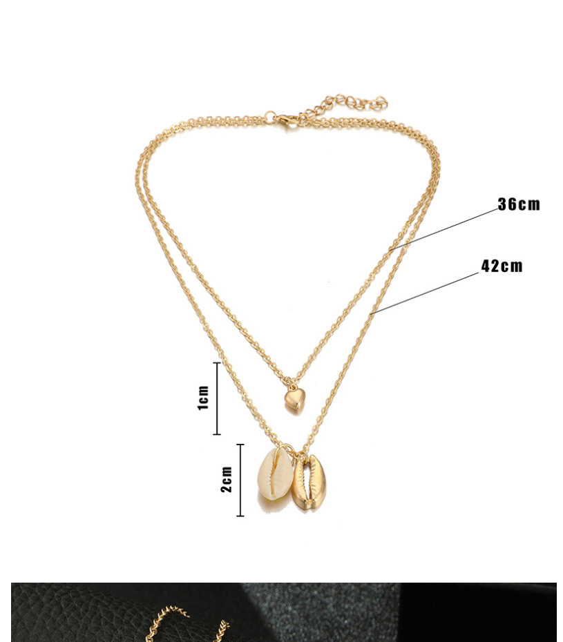 Fashion Gold Alloy Love Shell Multi-layer Necklace,Multi Strand Necklaces