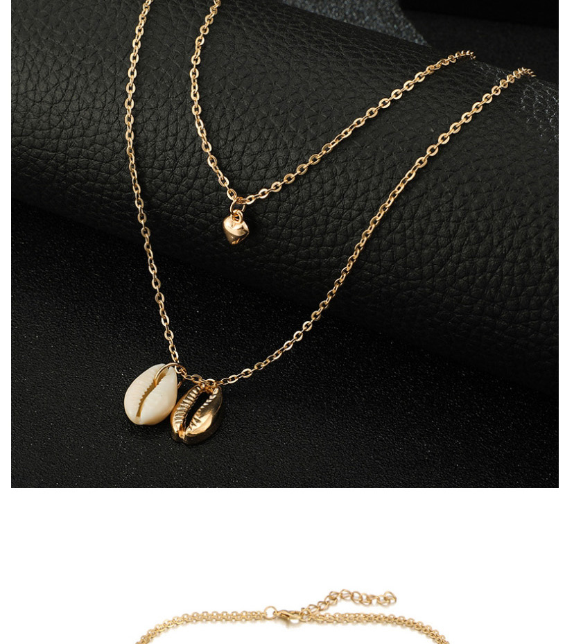Fashion Gold Alloy Love Shell Multi-layer Necklace,Multi Strand Necklaces