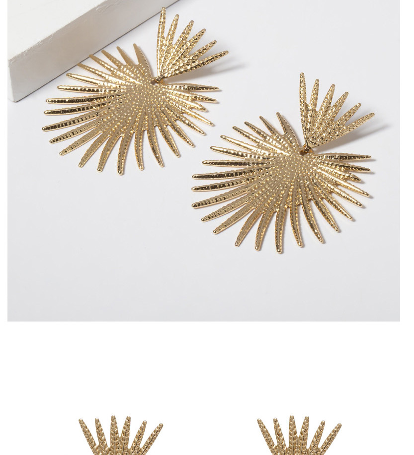 Fashion White K Heart-shaped Fan-shaped Fringe Geometric Earrings,Drop Earrings