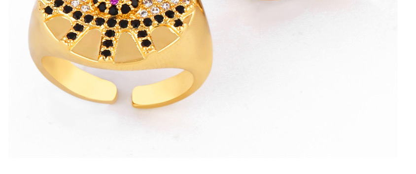 Fashion Gold Open Eye With Zircon Ring,Rings