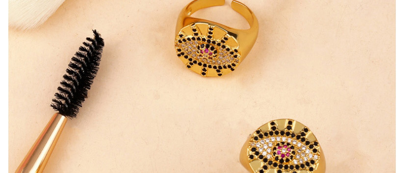 Fashion Gold Open Eye With Zircon Ring,Rings