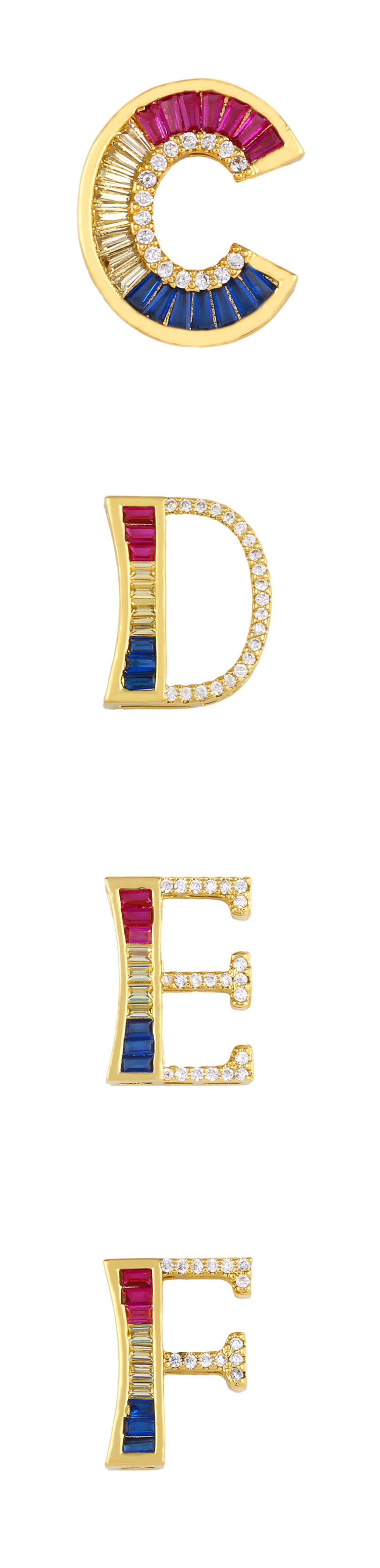 Fashion Silver G English Alphabet Set With Zircon Necklace,Necklaces