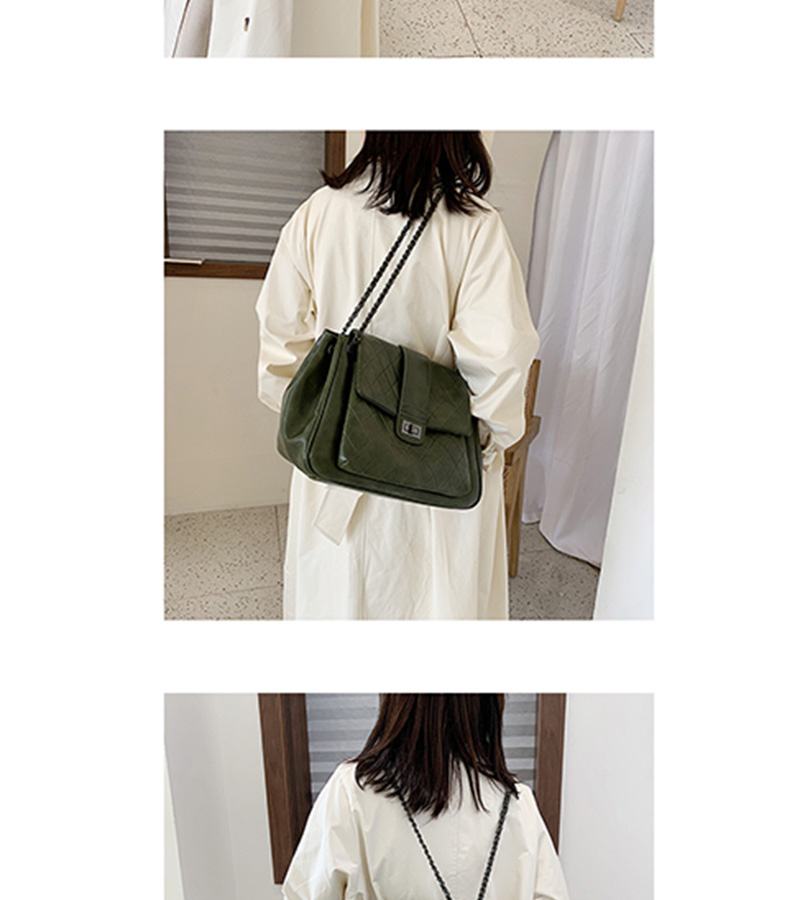  Green Chain Rhombic Shoulder Bag,Messenger bags