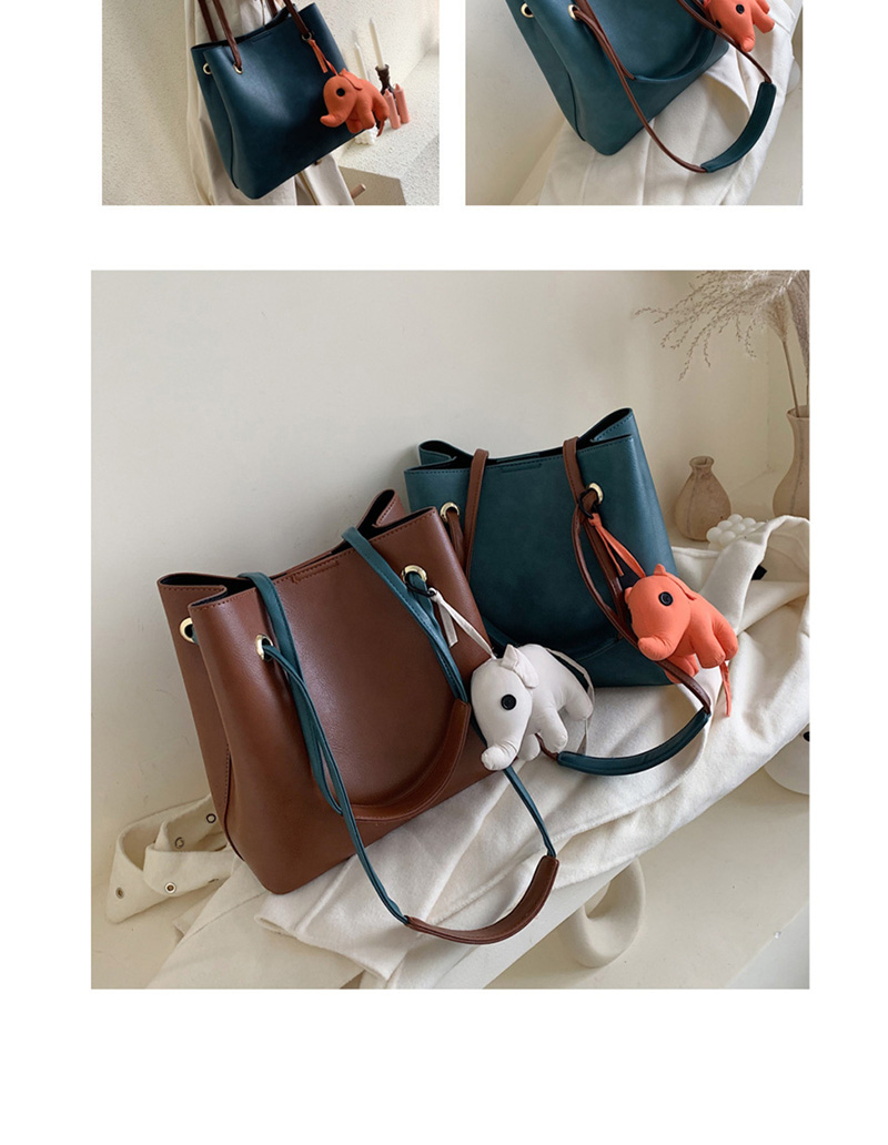 Blue Contrast Shoulder Bag,Messenger bags