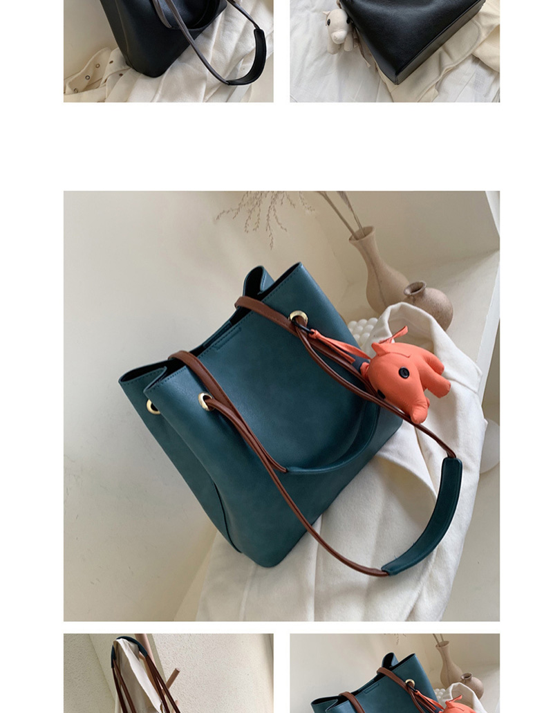  Blue Contrast Shoulder Bag,Messenger bags