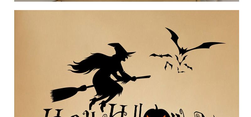 Fashion Multicolor Kst-6 Green Halloween Witch Wall Sticker Removable,Festival & Party Supplies