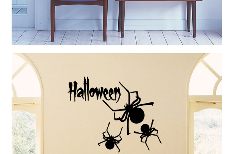 Fashion Multicolor Kst-35 Halloween Spider Wall Sticker Removable,Festival & Party Supplies