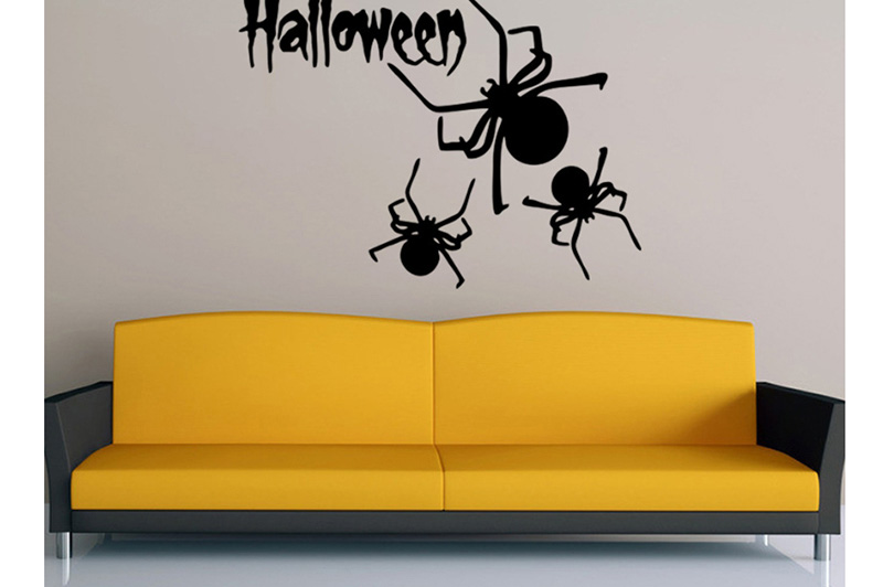 Fashion Multicolor Kst-35 Halloween Spider Wall Sticker Removable,Festival & Party Supplies