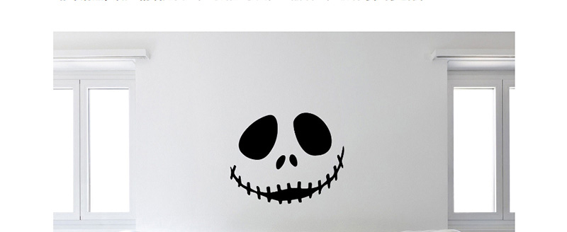 Fashion Black Ks020 Halloween Skull Wall Sticker,Festival & Party Supplies